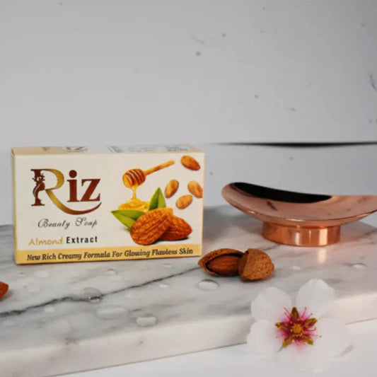 Natural almond oil soap bar for deep moisturizing and glowing flawless skin.