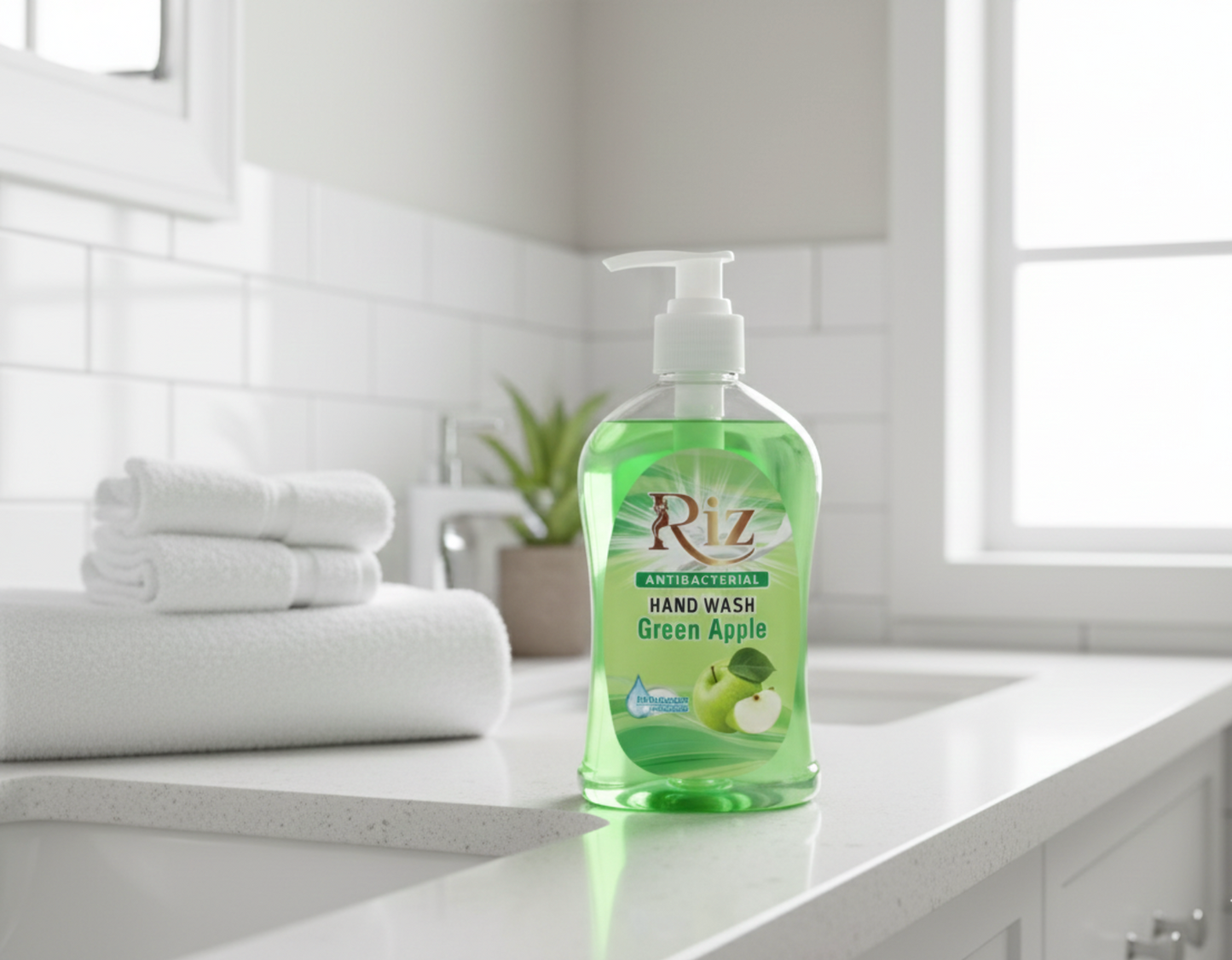Antibacterial Green Apple Hand Wash – 99.9% Germ Protection with Moisturizing Care