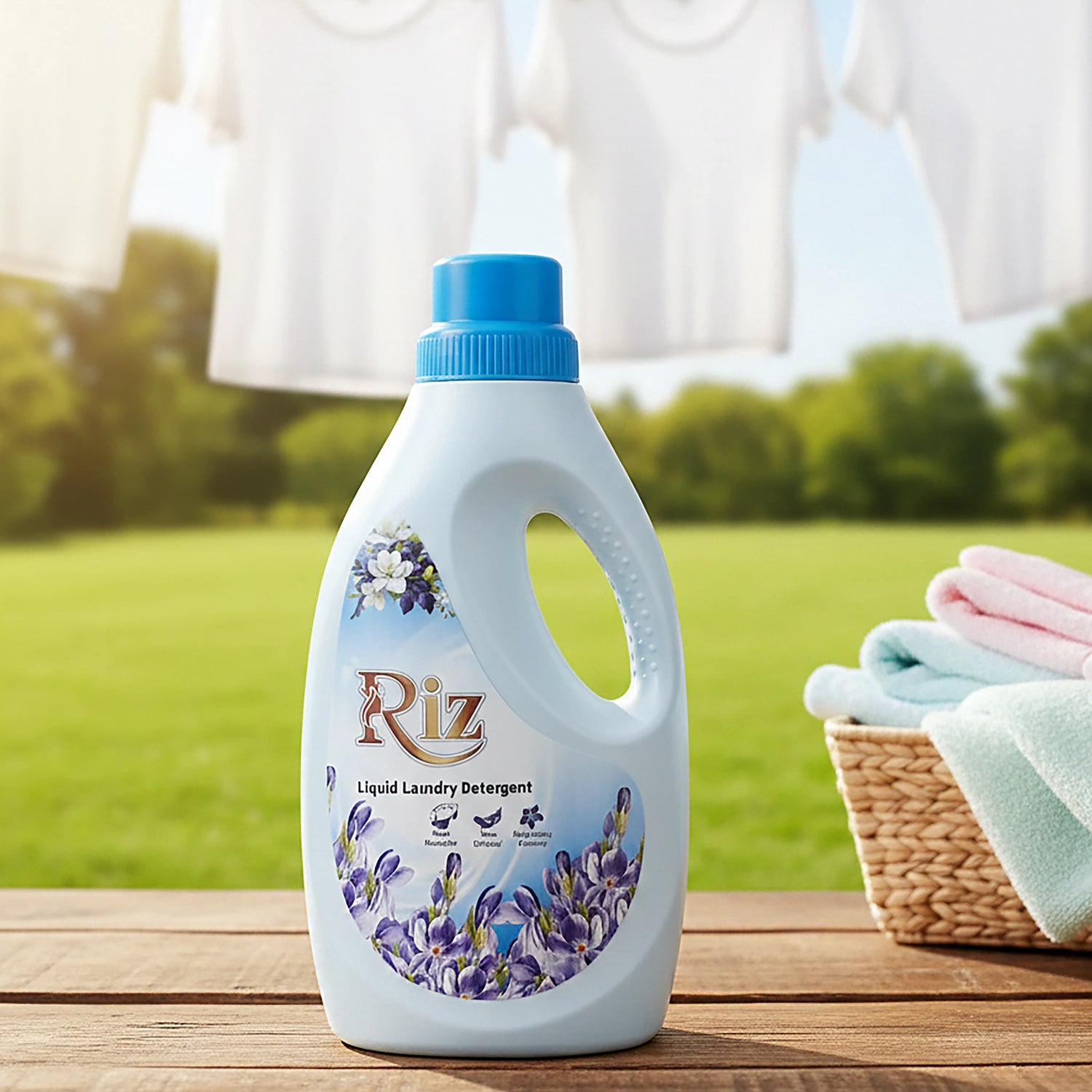 Riz liquid laundry detergent for fresh clean bright clothes
