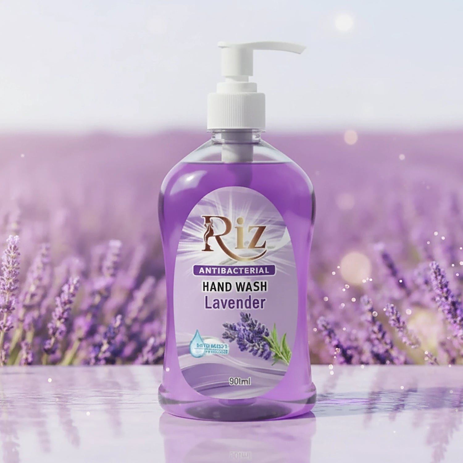 Riz lavender antibacterial hand wash for clean fresh soft hands