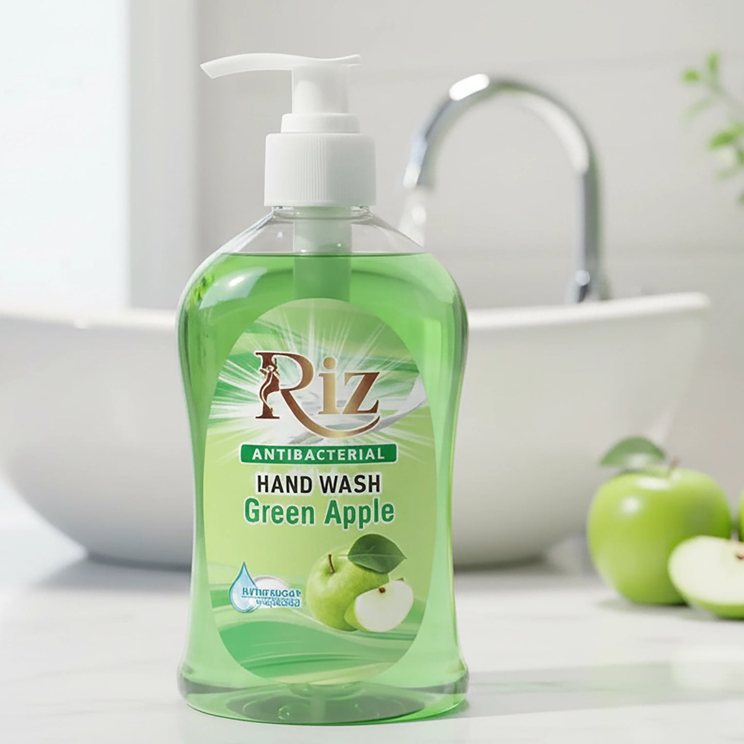 Riz green apple antibacterial hand wash for clean fresh soft hands