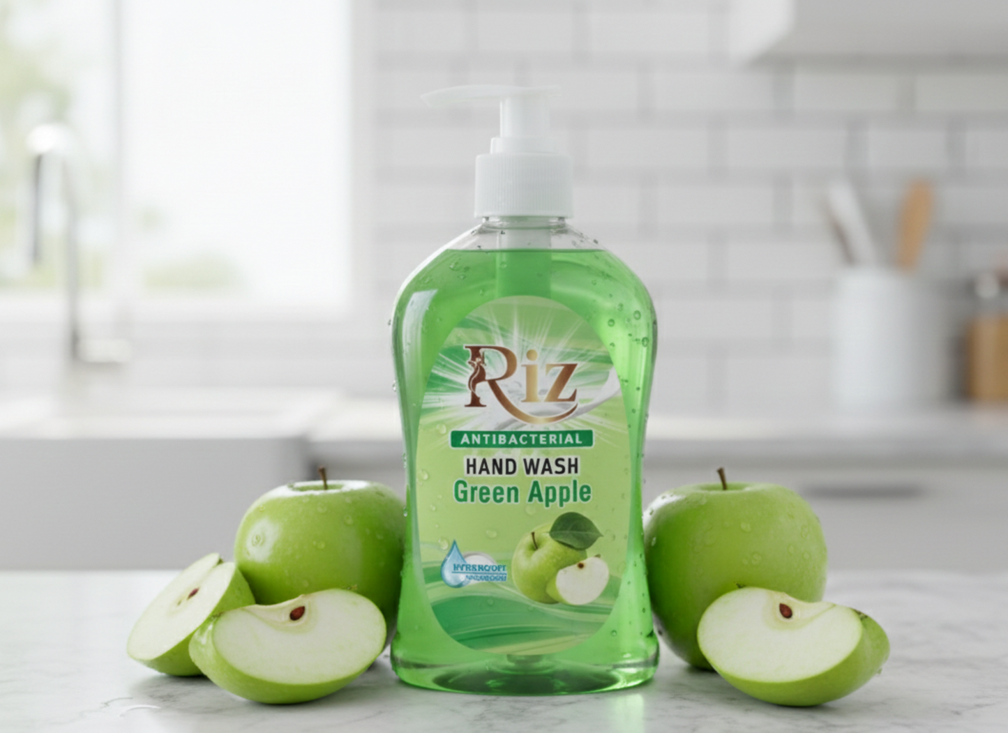 Antibacterial Green Apple Hand Wash – 99.9% Germ Protection with Moisturizing Care