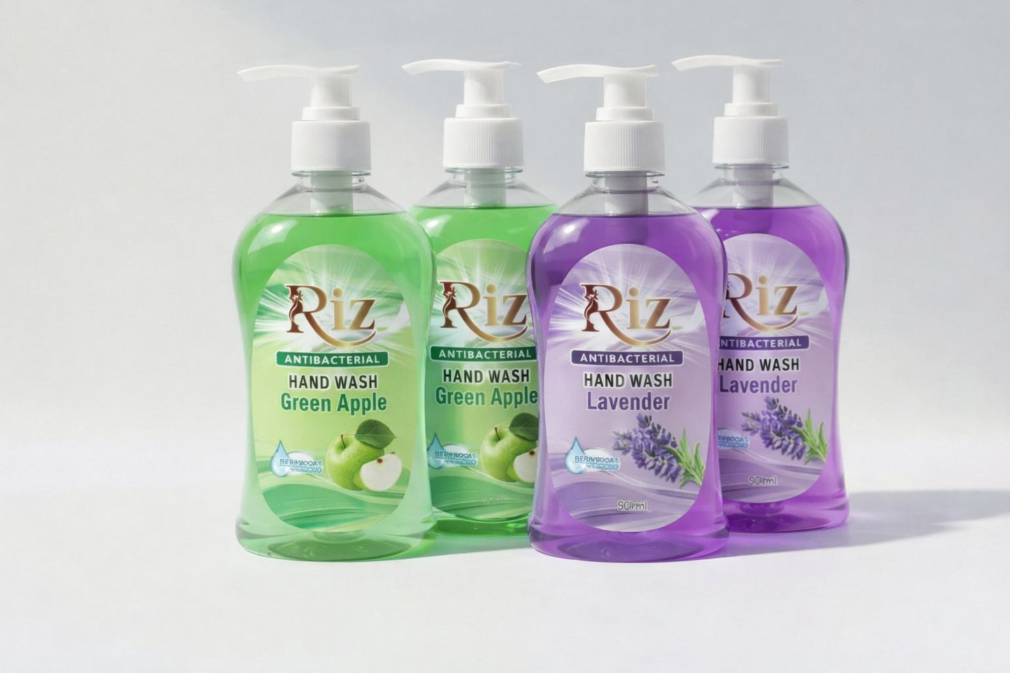 Antibacterial Hand Wash Bundle (Pack of 4) – Green Apple & Lavender